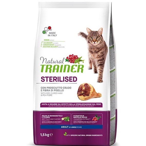 TRAINER ADULT GATTO PROSCIUTTO CRUDO E FIBRA DI PISELLO