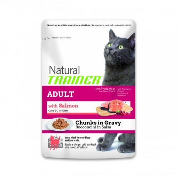 TRAINER NATURAL CAT SALMON BUSTA 85GR