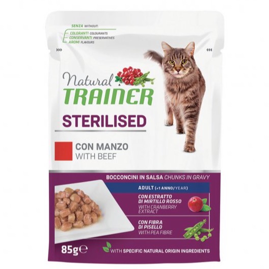 TRAINER GATTO STERIL. MANZO 85 GR