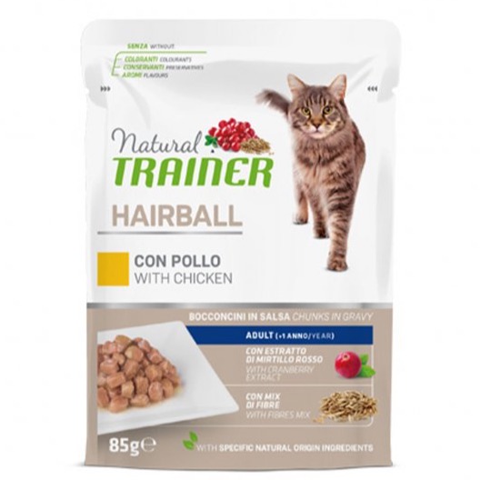 NATURAL TRAINER GATTO HAIRBALL POLLO 85 GR