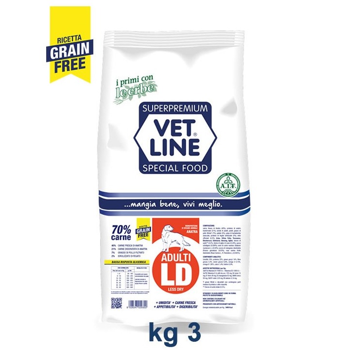 VET LINE GRAIN FREE ADULT ANATRA 1 KG LD