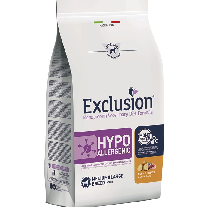 EXCLUSION HYPOALLERGENIC DUCK AND POTATO MEDIUM/LARGE BREED 12 kg