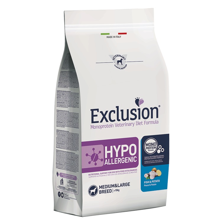 EXCLUSION HYPOALLERGENIC FISH & POTATO MEDIUM/LARGE BREED 2 KG