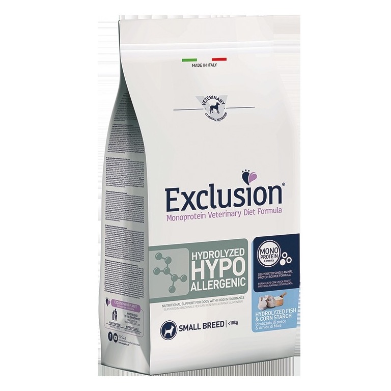 EXCLUSION HYDROLYZED FISH & CORN STARCH SMALL BREED 2KG