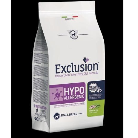 EXCLUSION HYPOALLERGENIC INSECT&PEA ADULT SMALL BREED 2KG