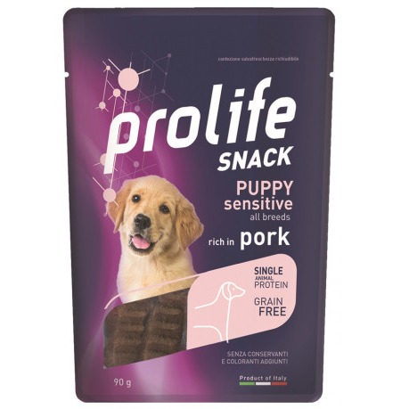 Prolife Snack Sensitive Grain Free per Cani Puppy con Maiale da 90 gr