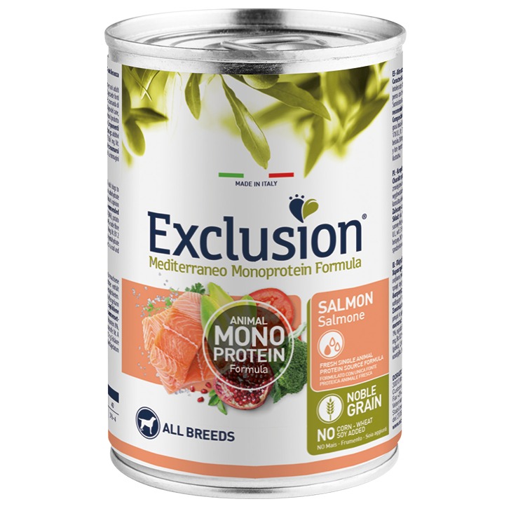 EXCLUSION ADULT SALMON ALL BREEDS 400 GR.