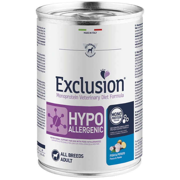 EXCLUSION HYPOALLERGENIC FISH AND POTATO 400 GR