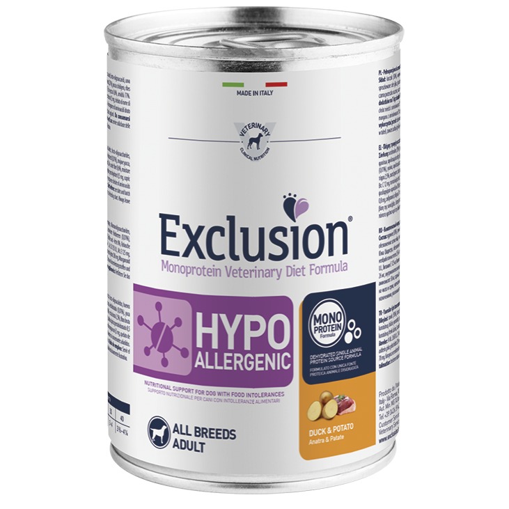 EXCLUSION CANE DIET HYPO DUCK 400GR