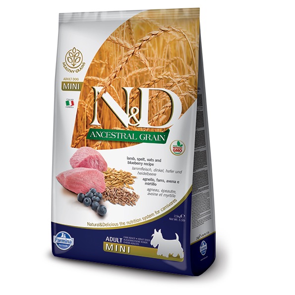 FARMINA ANCESTRAL GRAIN AGNELLO FARRO AVENA E MIRTILLO MINI 2.5 KG