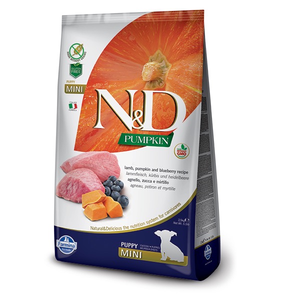 FARMINA N&D ZUCCA AGNELLO E MIRTILLO MINI 800GR