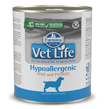 FARMINA VET LIFE CANE HYPOALLERGENIC PESCE PATATE 300 GR