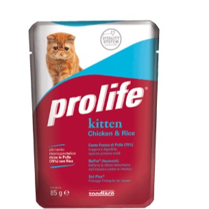 PROLIFE KITTEN POLLO E RISO 85GR