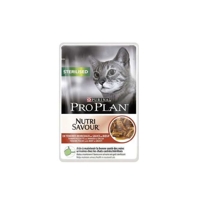 PURINA PRO PLAN STERILISED MANZO SALSA 85GR