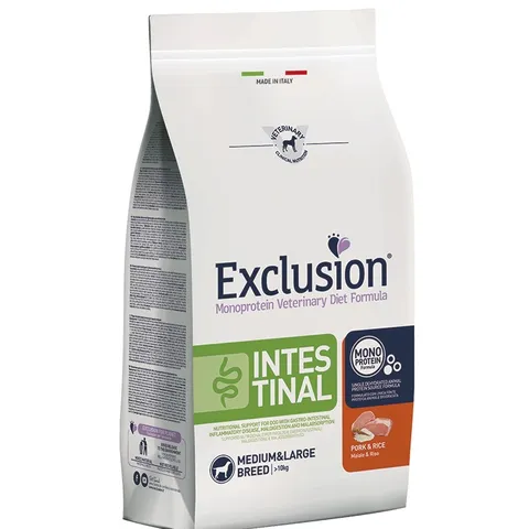 EXCLUSION INTESTINAL PORK AND RICE MEDIUM/LARGE BREED 12 KG